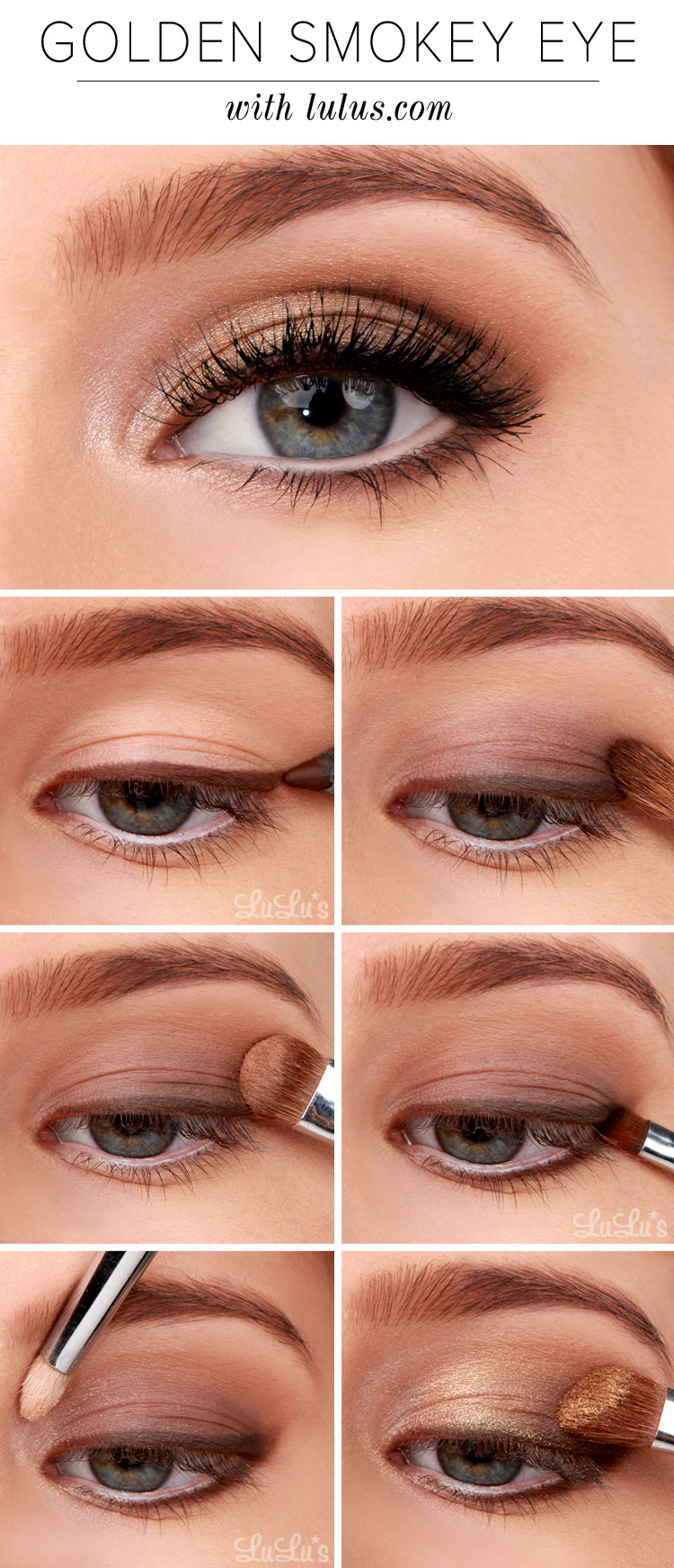 Golden smokey eye tutorial