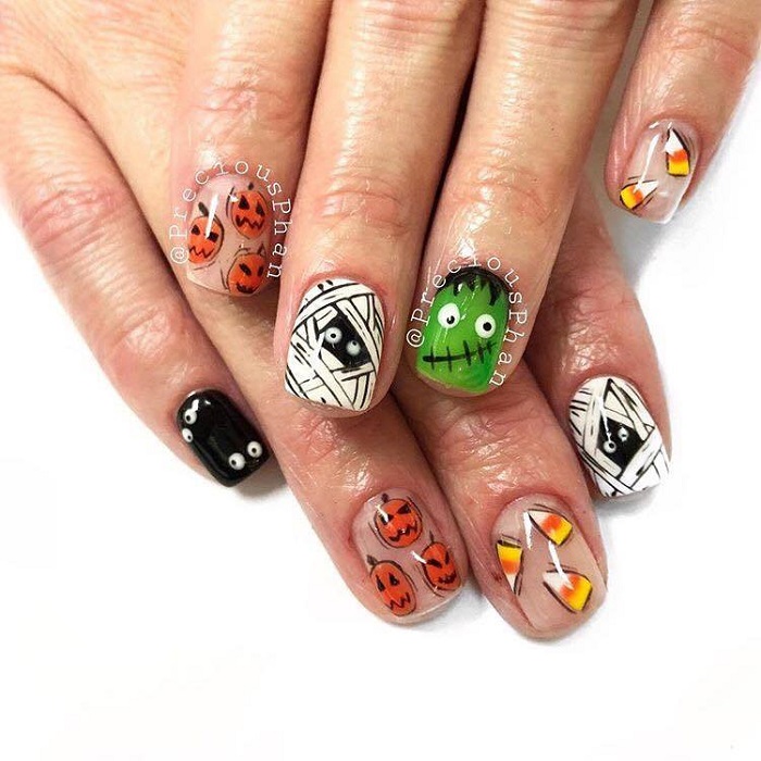 Insane-Halloween-Nail-Art-That-Will-Make-You-Swoon-creepy nails