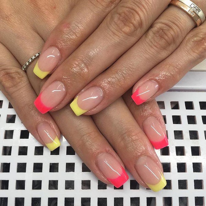 Neon-Nail-Designs-To-Finish-Off-Summer-With-Style french neon
