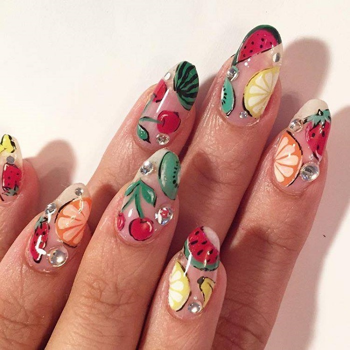 The Fruit-Themed Manicure is the Ultimate Summer Nail Trend fruit nails