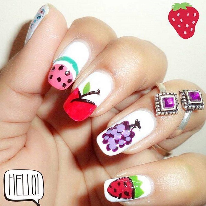 The Fruit-Themed Manicure is the Ultimate Summer Nail Trend fruit nails