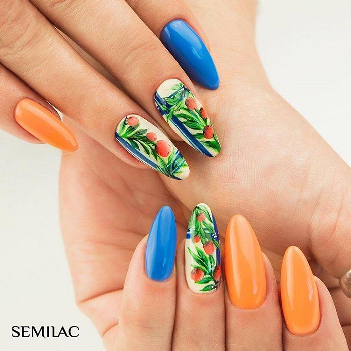 The Fruit-Themed Manicure is the Ultimate Summer Nail Trend orange nails