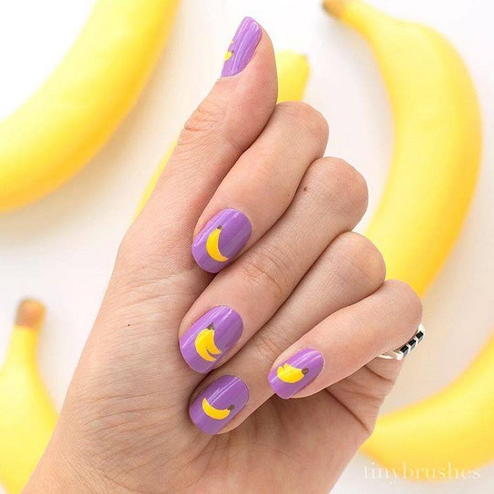 The Fruit-Themed Manicure is the Ultimate Summer Nail Trend banana nails