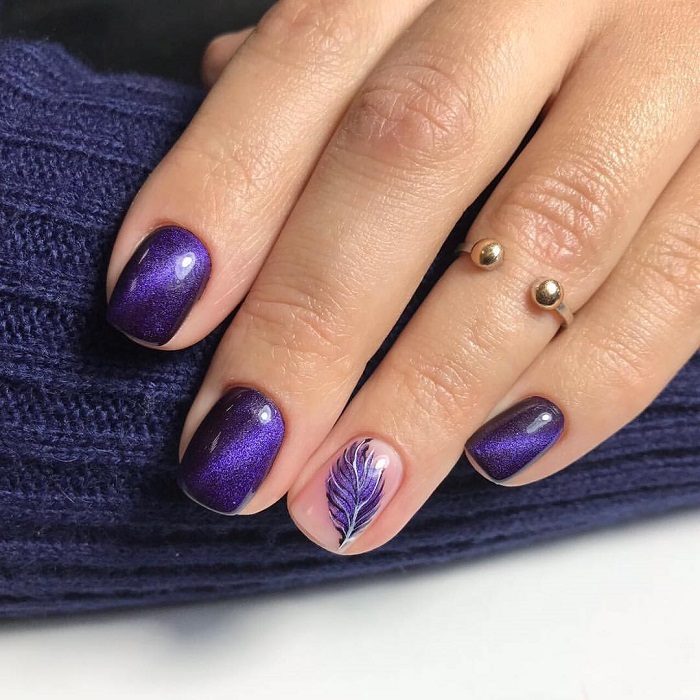 Trendy-Nail-Designs-You-Have-To-Try-This-Winter-purple nails
